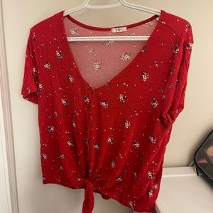 Ardene knotted waist off t-shirt